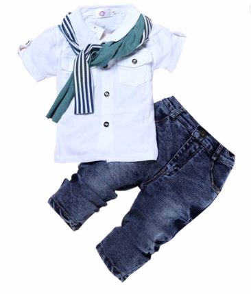 Casual Cool Boys Shirt and Jeans Set