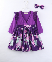 Load image into Gallery viewer, Purple Floral Dress