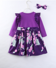Load image into Gallery viewer, Purple Floral Dress