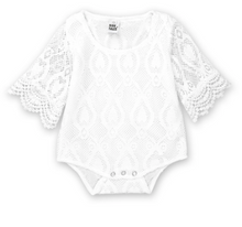 Load image into Gallery viewer, Boho Lace Flare Arm Baby Onesie