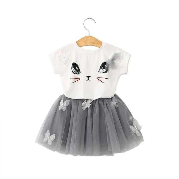 Kitty Tutu Skirt Set